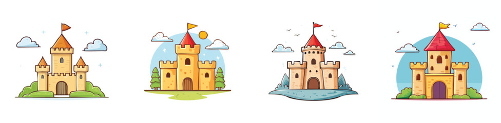 Obraz premium fortress vector pack in contemporary style with balanced composition.