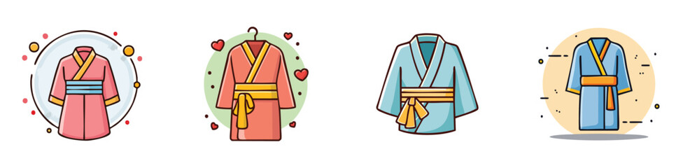 kimono vector pack in contemporary style with balanced composition.