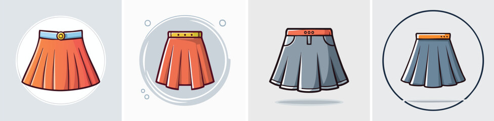 skirt vector pack in contemporary style with balanced composition.