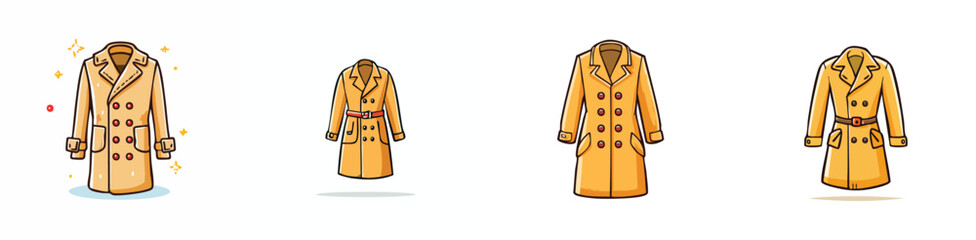 trenchcoat vector pack in contemporary style with balanced composition.