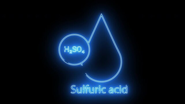 Sulfuric acid liquid icon with white background