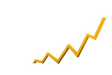 Gold upward trend graphic