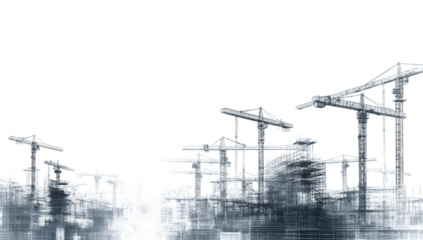 Abstract construction scene