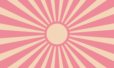 Background with radiating rays symbolizing sun, light, and energy. Vector