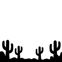 Cactus Silhouette Design