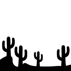 Obraz premium Cactus Silhouette Design