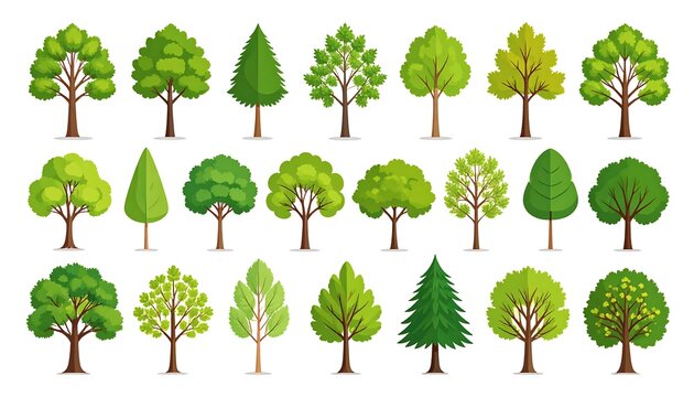 Variety of trees illustration