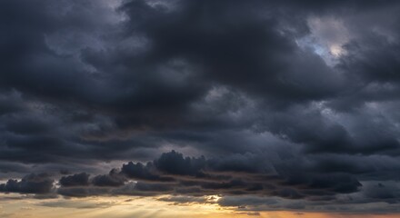 Obraz premium Dark storm clouds atmospheric background for commercial use