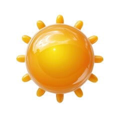 Fototapeta premium Vibrant yellow sun graphic, perfect for summer promotions, weather forecasts, or adding a touch of warmth to your design project today