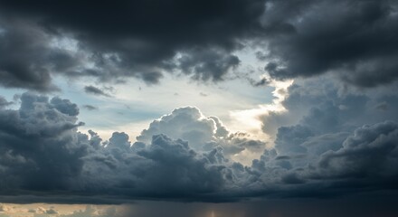 Obraz premium Dramatic cloudscape stormy sky background