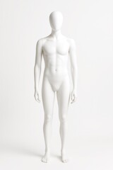 White Mannequin Isolated on White Background