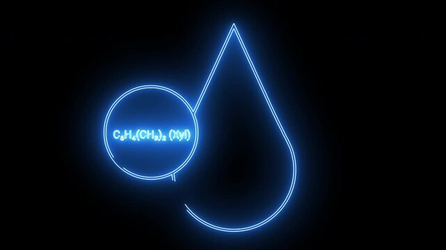 Xylene liquid icon with white background