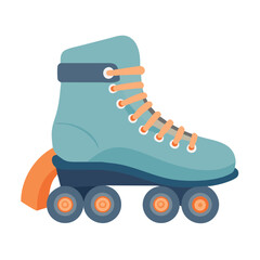 Nostalgic Quad Roller Skate Vector Illustration. Classic Roller Skating Activity and Retro Sport