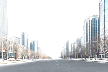 Obraz premium City street in winter