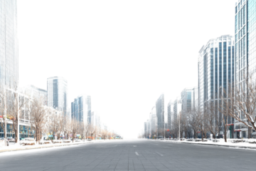 City street in winter