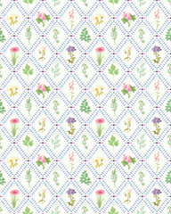 cute ditsy flowers texture print design