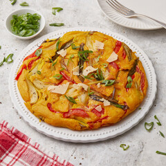 Spring onion frittata
