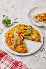 Spring onion frittata
