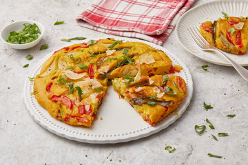 Spring onion frittata