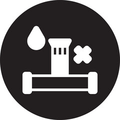 no irrigation glyph icon