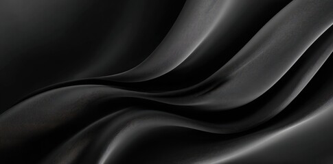 Fototapeta premium Close-up view of dark, flowing fabric