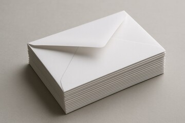Stack of White Envelopes on Gray Surface