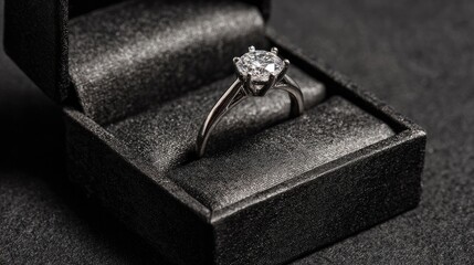 Diamond ring in black box