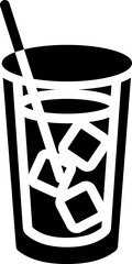 Ice Tea Glyph Icon