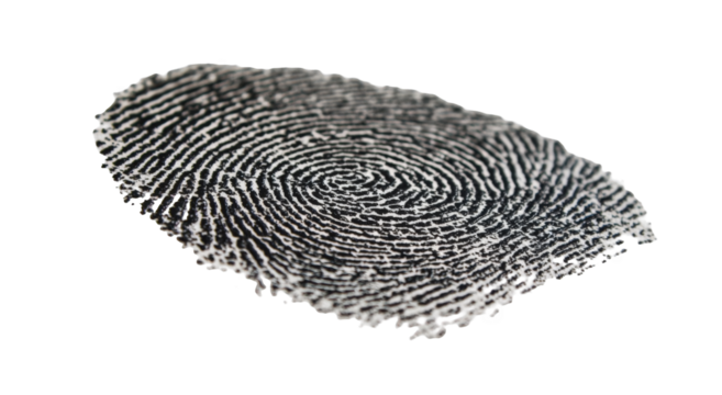 Close-up of a Fingerprint Impression