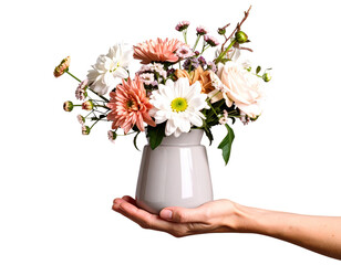flowers in a hand