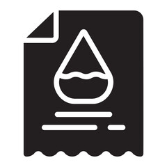 water bill glyph icon