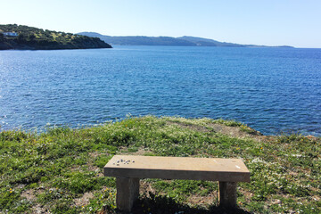 Kassandra coastline near near village of Xina, Chalkidiki, Greece
