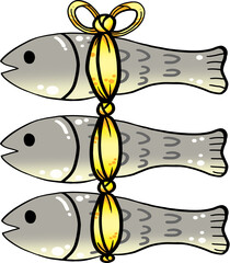 굴비,조기,물고기,생선,음식, 일러스트 요소