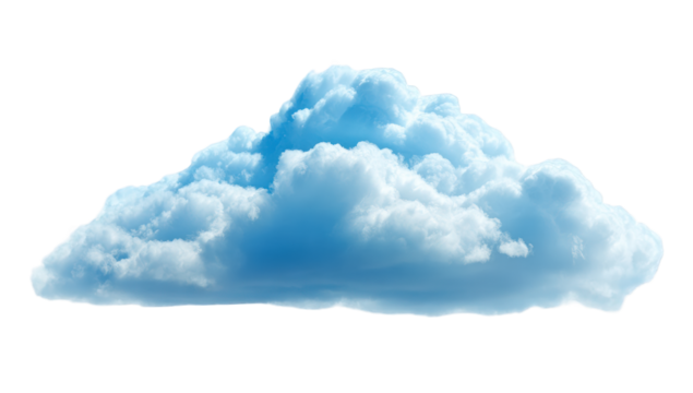 Isolated fluffy light blue cloud