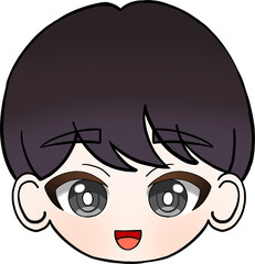 사람 얼굴 일러스트 그래픽 요소