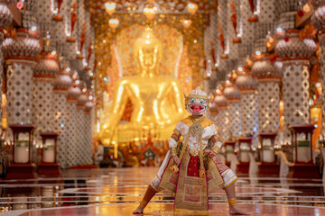 Traditional Dance Performance with Masked Dancer in Golden Temple