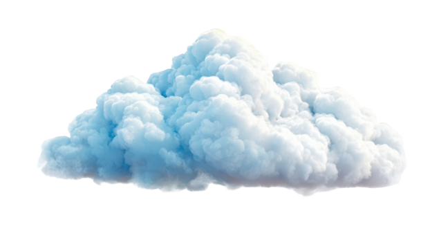 Light blue fluffy cloud graphic