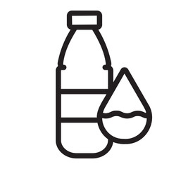 water shortage line icon