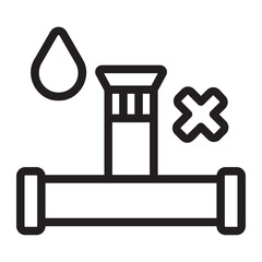 no irrigation line icon