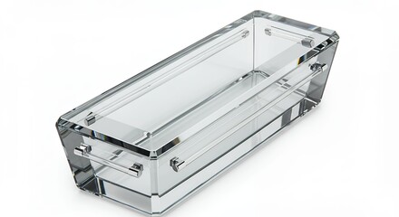 Clear acrylic storage box rectangular display container