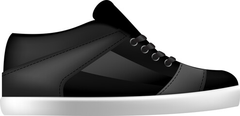 black shoes on white background