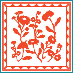 abstract flower scarf design print pattern