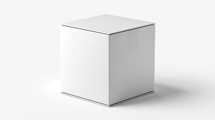 Naklejka premium White box mockup empty package display