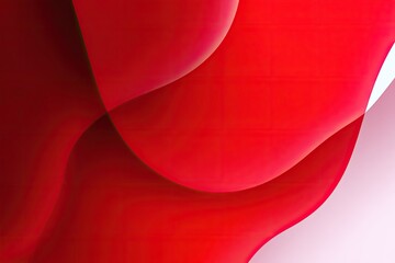 Abstract red curves flowing into a light background