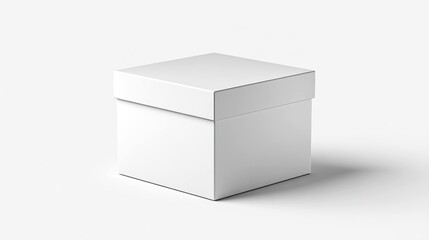 Fototapeta premium White square gift box mockup