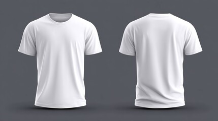 Fototapeta premium White t shirt mockup front and back view