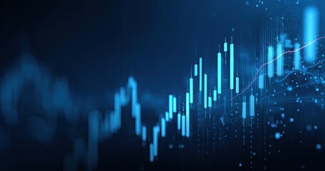 Abstract financial chart with rising trend (2)