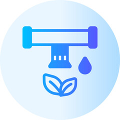 drip irrigation gradient icon