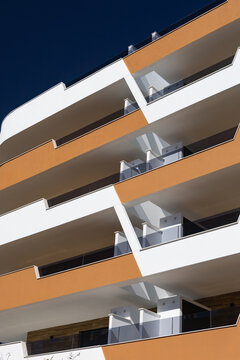 Modern architecture of Los Arenales del Sol building
