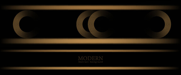 Fototapeta premium Abstract elegant gold glowing line with lighting effect sparkle on black background. suit for bussines contesn,banners,poster,cover,web,eps10
